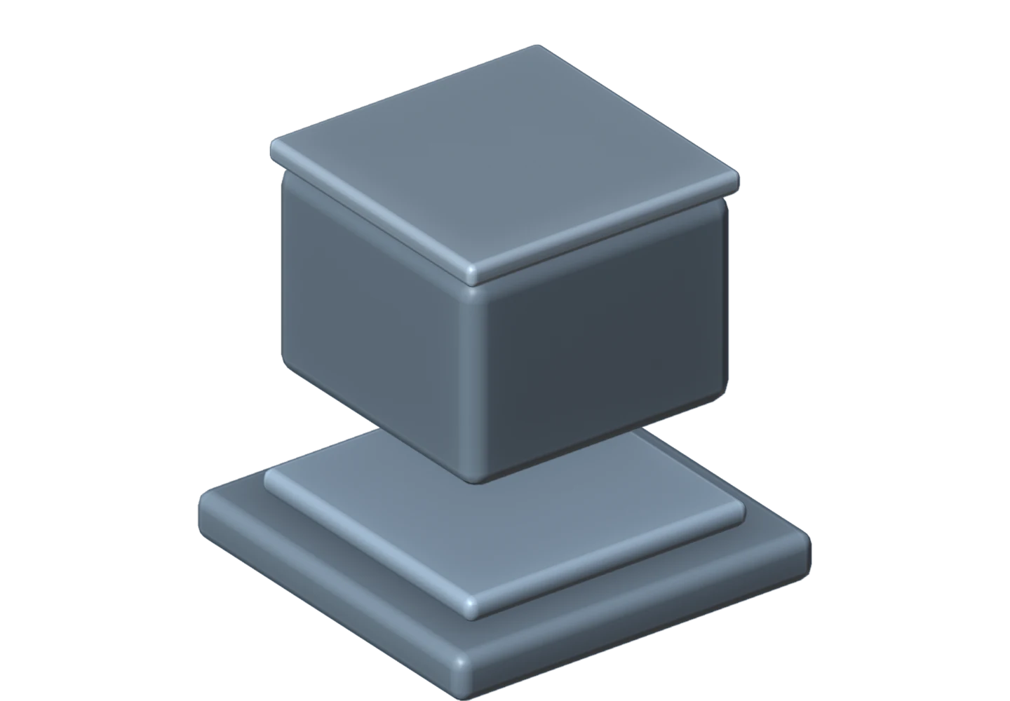 Modules / adaptable payload. Provisional system concept showing a removable payload above its interface; not finalized hardware.